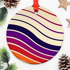 Angles Design Pattern Retro Ornament (round)