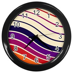 Angles Design Pattern Retro Wall Clock (black) by Maspions