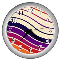 Angles Design Pattern Retro Wall Clock (silver)