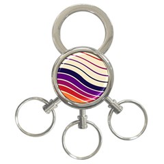 Angles Design Pattern Retro 3-ring Key Chain