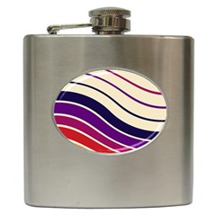 Angles Design Pattern Retro Hip Flask (6 Oz)