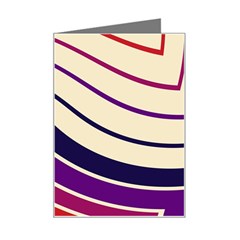 Angles Design Pattern Retro Mini Greeting Card by Maspions