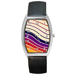 Angles Design Pattern Retro Barrel Style Metal Watch