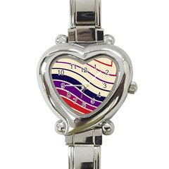 Angles Design Pattern Retro Heart Italian Charm Watch by Maspions