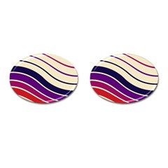 Angles Design Pattern Retro Cufflinks (oval)