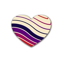 Angles Design Pattern Retro Rubber Coaster (heart)