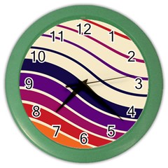 Angles Design Pattern Retro Color Wall Clock