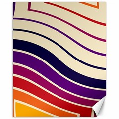 Angles Design Pattern Retro Canvas 11  X 14 