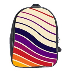 Angles Design Pattern Retro School Bag (large)