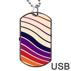 Angles Design Pattern Retro Dog Tag Usb Flash (one Side)