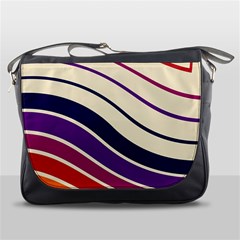 Angles Design Pattern Retro Messenger Bag