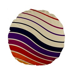 Angles Design Pattern Retro Standard 15  Premium Flano Round Cushions