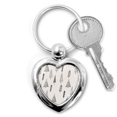 Christmas Tree Trees Nature Key Chain (heart) by Maspions