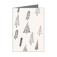 Christmas Tree Trees Nature Mini Greeting Card by Maspions