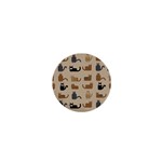 Cat Pattern Texture Animal 1  Mini Buttons Front