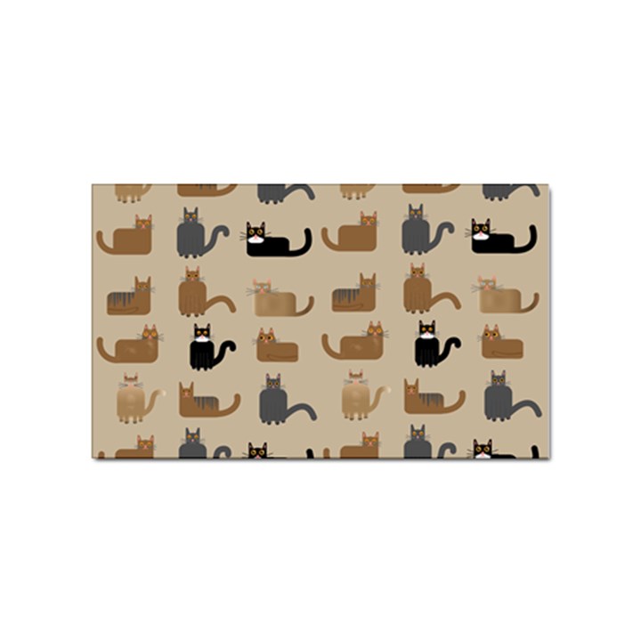 Cat Pattern Texture Animal Sticker Rectangular (100 pack)