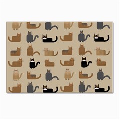 Cat Pattern Texture Animal Postcards 5  X 7  (pkg Of 10)