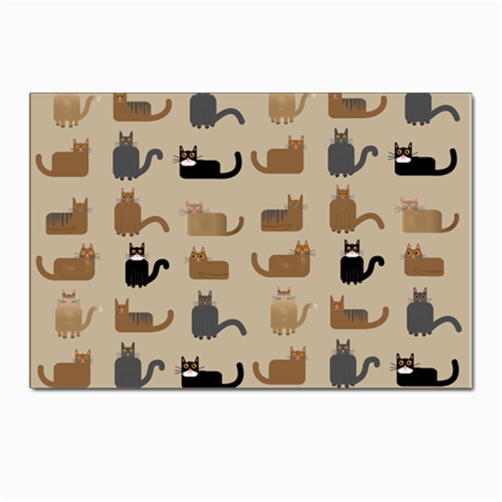 Cat Pattern Texture Animal Postcards 5  x 7  (Pkg of 10)