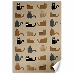 Cat Pattern Texture Animal Canvas 12  X 18 