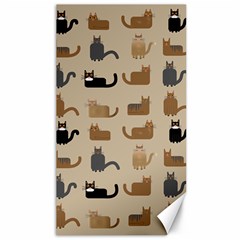 Cat Pattern Texture Animal Canvas 40  X 72  by Maspions