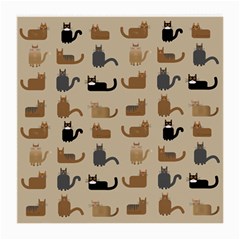 Cat Pattern Texture Animal Medium Glasses Cloth