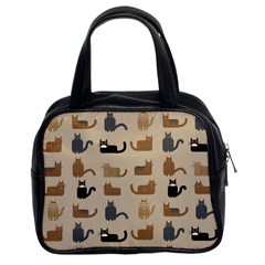 Cat Pattern Texture Animal Classic Handbag (two Sides)