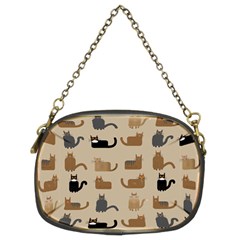 Cat Pattern Texture Animal Chain Purse (two Sides)