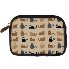 Cat Pattern Texture Animal Digital Camera Leather Case