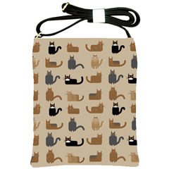 Cat Pattern Texture Animal Shoulder Sling Bag