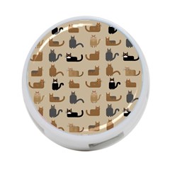 Cat Pattern Texture Animal 4-port Usb Hub (two Sides)