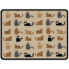 Cat Pattern Texture Animal Fleece Blanket (large)