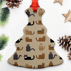 Cat Pattern Texture Animal Ornament (christmas Tree) 