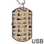 Cat Pattern Texture Animal Dog Tag USB Flash (One Side) Front