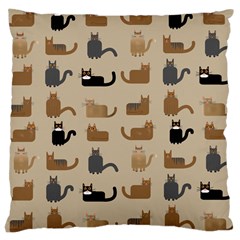 Cat Pattern Texture Animal Large Cushion Case (one Side)