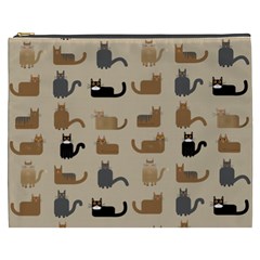 Cat Pattern Texture Animal Cosmetic Bag (xxxl)