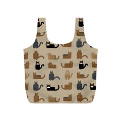 Cat Pattern Texture Animal Full Print Recycle Bag (s)