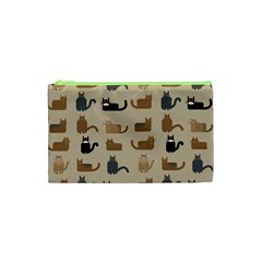 Cat Pattern Texture Animal Cosmetic Bag (xs) by Maspions