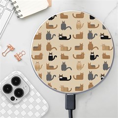 Cat Pattern Texture Animal Wireless Fast Charger(white)