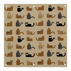 Cat Pattern Texture Animal Banner And Sign 3  X 3  by Maspions