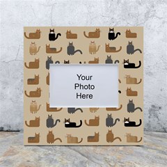 Cat Pattern Texture Animal White Box Photo Frame 4  X 6 