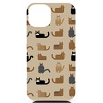 Cat Pattern Texture Animal iPhone 14 Black UV Print Case Front