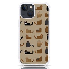 Cat Pattern Texture Animal Iphone 13 Mini Tpu Uv Print Case by Maspions