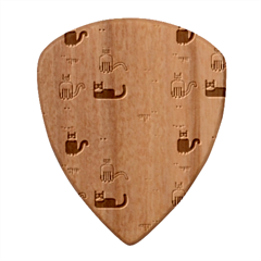 Cat Pattern Texture Animal Wood Guitar Pick (set Of 10) by Maspions