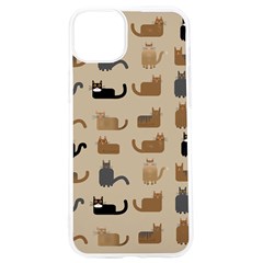 Cat Pattern Texture Animal Iphone 15 Pro Tpu Uv Print Case by Maspions