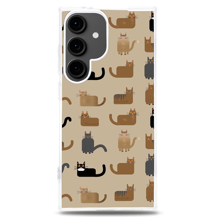 Cat Pattern Texture Animal Samsung Galaxy S24 Plus 6.7 Inch TPU UV Case