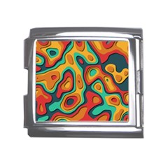 Paper Cut Abstract Pattern Mega Link Italian Charm (18mm)