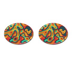 Paper Cut Abstract Pattern Cufflinks (oval) by Maspions