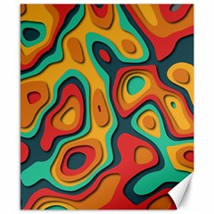 Paper Cut Abstract Pattern Canvas 8  X 10 