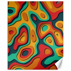 Paper Cut Abstract Pattern Canvas 11  X 14 