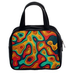 Paper Cut Abstract Pattern Classic Handbag (two Sides)